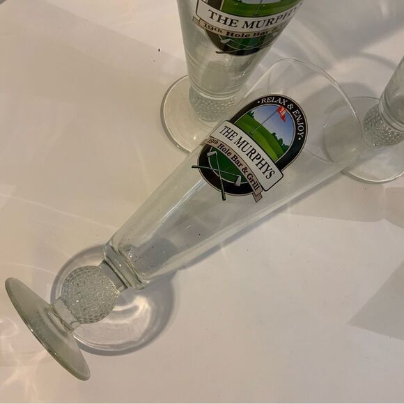 Murphy's Golf Glass Set 19th hole bar & grill relax and enjoy set of 4 - Picture 9 of 9